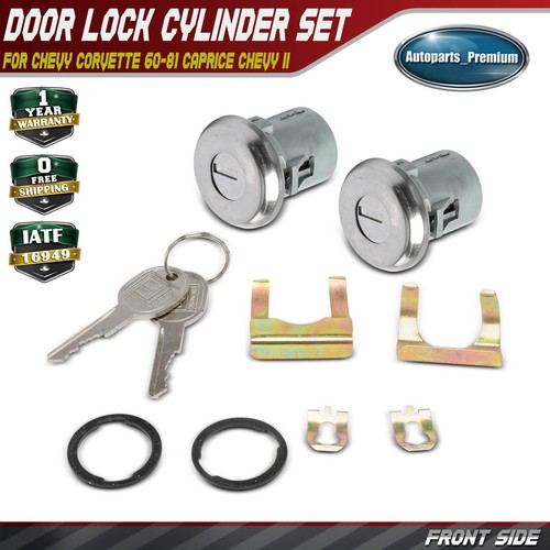 Door lock cylinder set with - door,